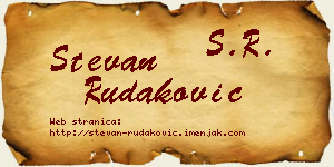 Stevan Rudaković vizit kartica